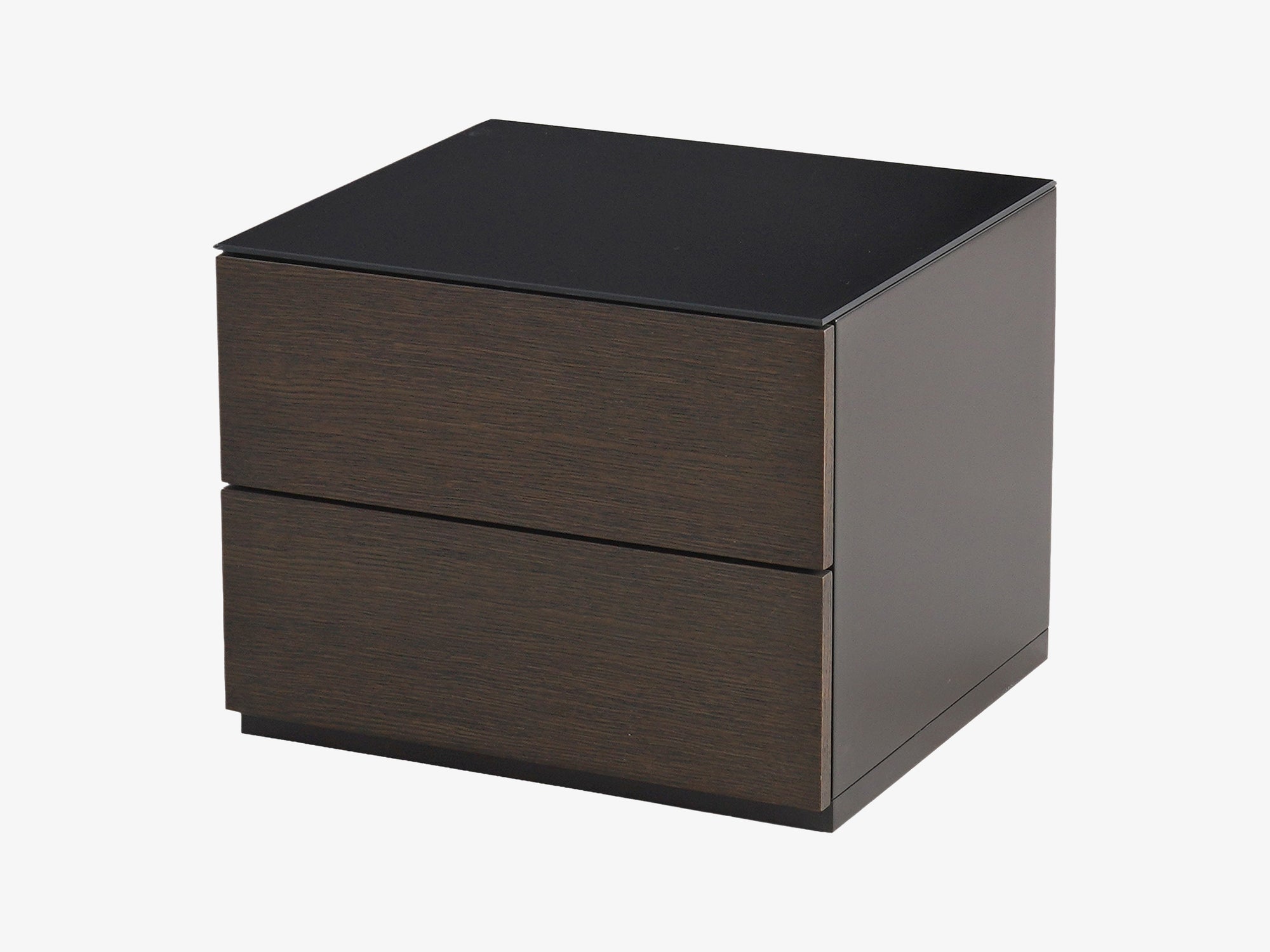 Pandora Nightstand with Black Glass Top