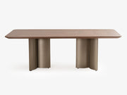 Rila Ceviz Brass Yemek Masası