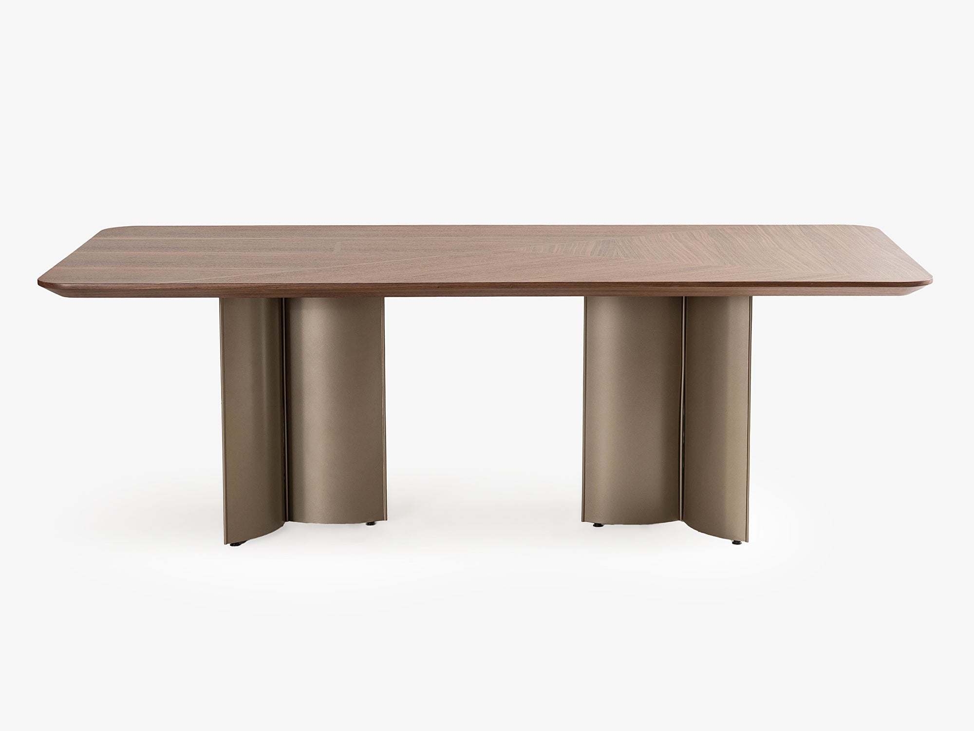 Rila Ceviz Brass Yemek Masası