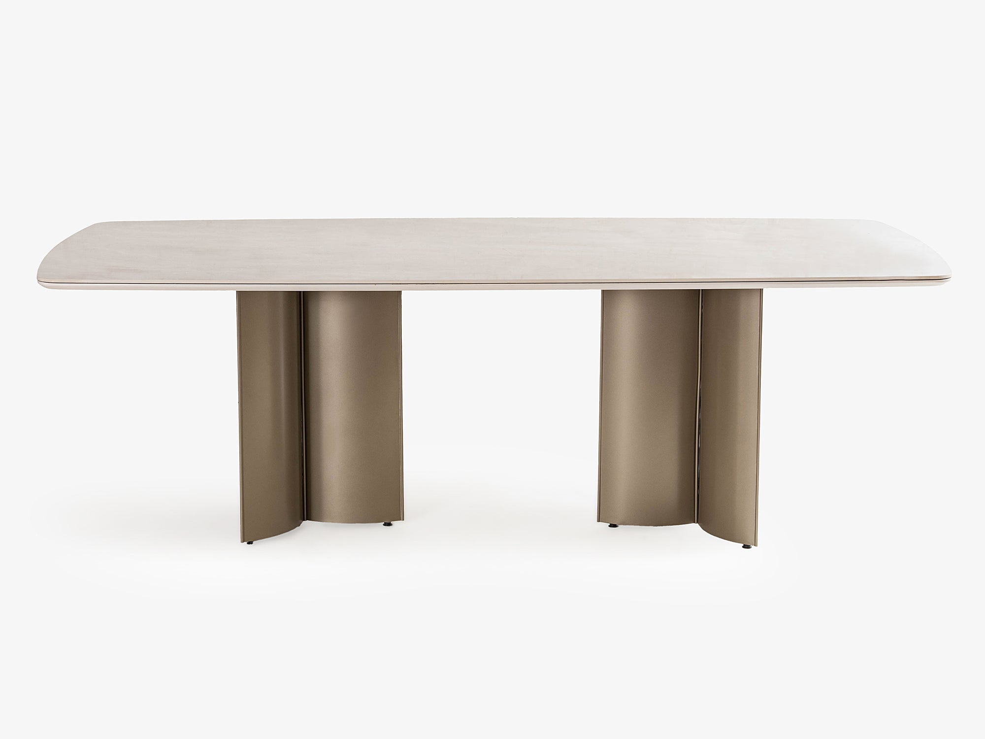 Rila Ceramic Brass Dining Table