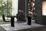 Zenit Alexander Black Marble Top Dining Table