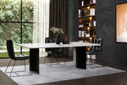 Zenit Carrara Marble Top Dining Table
