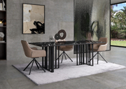  Elegance Alexander Black Marble Top Dining Table