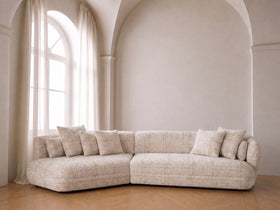 Corved Corner Sofa Ecru