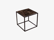 Cube Emperador Dark Mermer Tablalı Yan Sehpa