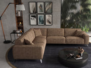 Luca Corner Sofa Brown