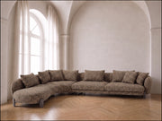 Vita Corner Sofa Brown