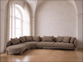 Vita Corner Sofa Brown