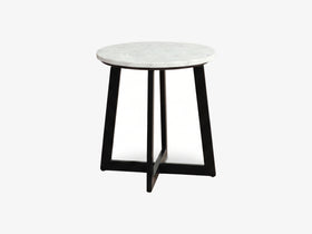 Zara Side Table with Carrara Marble Top