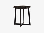 Zara Emperador Dark Marble Topped Side Table