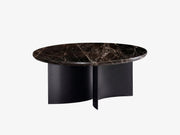 Zenit Oval Emperador Dark Marble-Topped Coffee Table